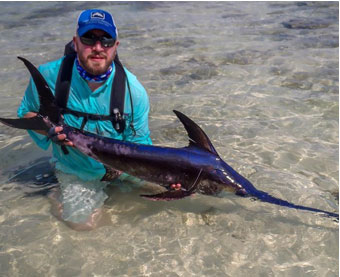 A unique capture?  A Broadbill Swordfish on fly gear – Andaman Islands.